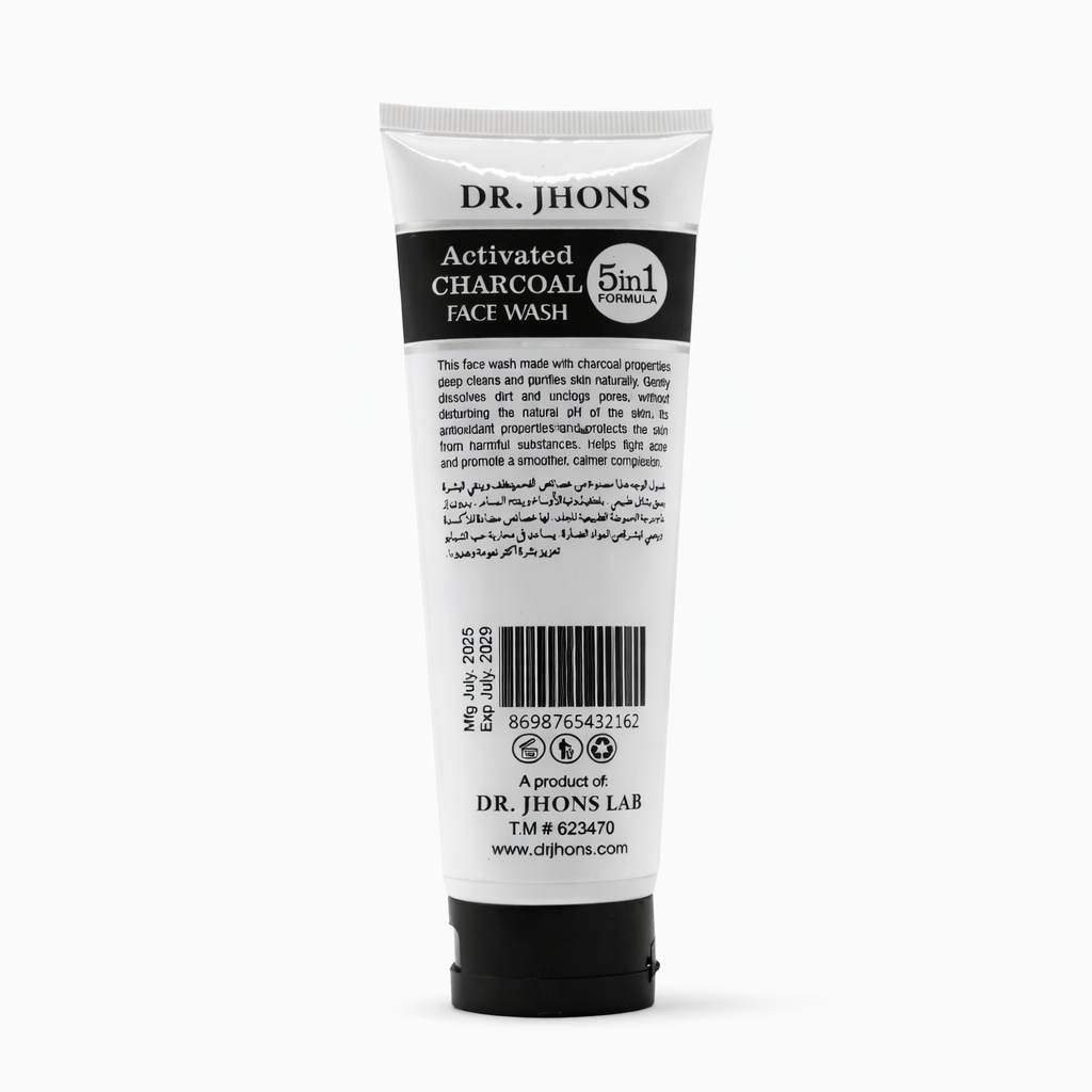 Activated Charcoal Face Wash 5 in 1 Formula